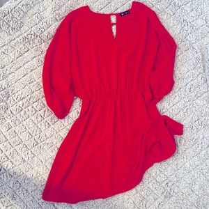 Red Key-Hole Dress